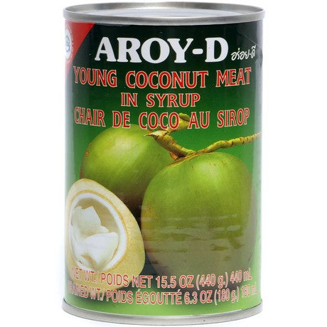 Aroy-D Junges Kokosfleisch in Sirup, 425 g, 2 Stück – 3er-Pack (3×425 g)