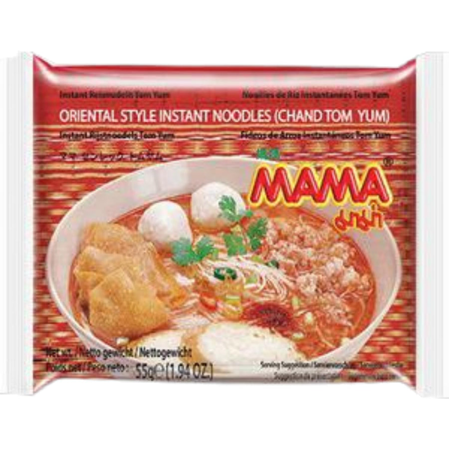 MAMA - Chand Reisnudeln Tom Yum – Chand Reisnudeln Orientalischer Art – Authentisch Thailändisch Kochen – 30 X 55 G
