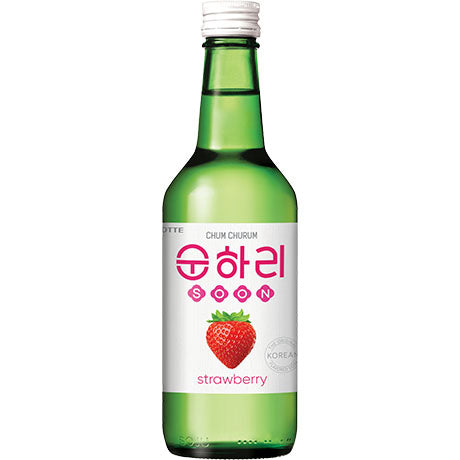 LOTTE Soju, Chum Churum Strawberry, 12% vol 350 ml (Art. 4406-03) – 4er-Pack (4×350 g)