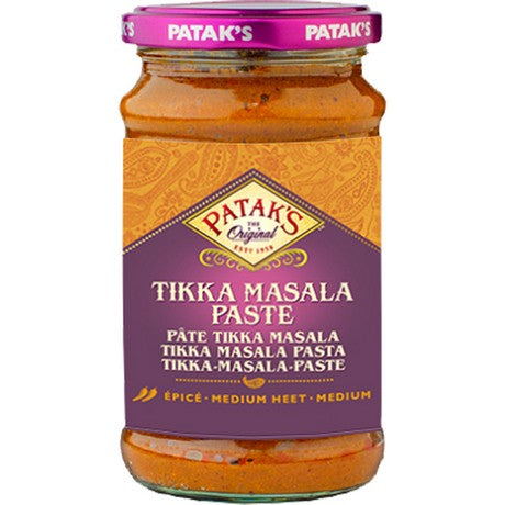 PATAK'S PATAKs Tikka Masala Currypaste, Leicht scharfe Gewürzpaste für authentische Curry-Gerichte, Ideal zum Würzen von Fleisch, Fisch oder Gemüse 283 g