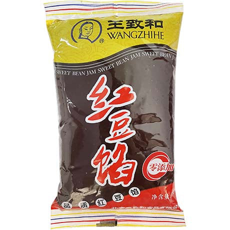 WANG ZHI HE 500g Wangzhihe Rote Bohnenpaste für Asia Süss Speisen wie Mochi, Klebreisklößchen. – 4er-Pack (4×500 g)