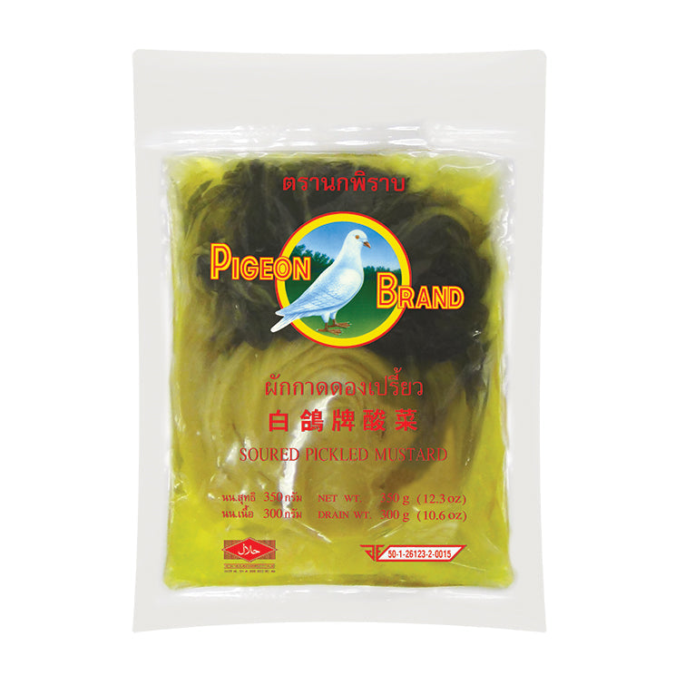 PIGEON BRAND Fermentierter Brauner senfkohl, gefermenteerde mosterdkool 300g sauer – 6er-Pack (6×300 g)