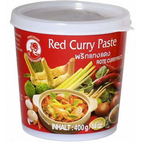 Cock Rote Currypaste Scharfe Würzpaste für asiatische Gerichte (400g Dose) – 3er-Pack (3×400 g)