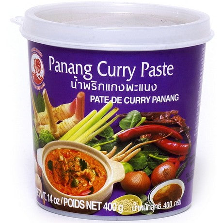 Cock Brand - Probierset Currypasten - 2 Sorten, je 1 Dose Rote, Panang Currypaste 400 g – 3er-Pack (3×400 g)