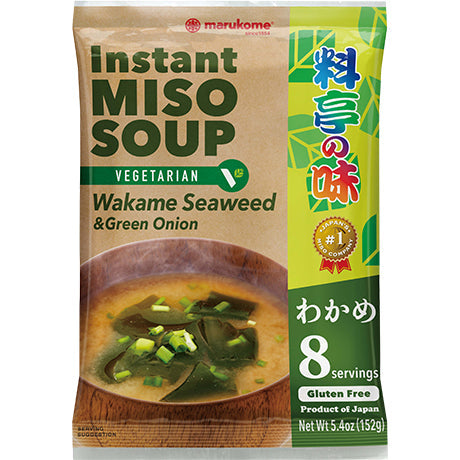 MARUKOME - Instant Miso Suppe Wakame & Grüne Zwiebel 152 g – 5er-Pack (5×152 g)