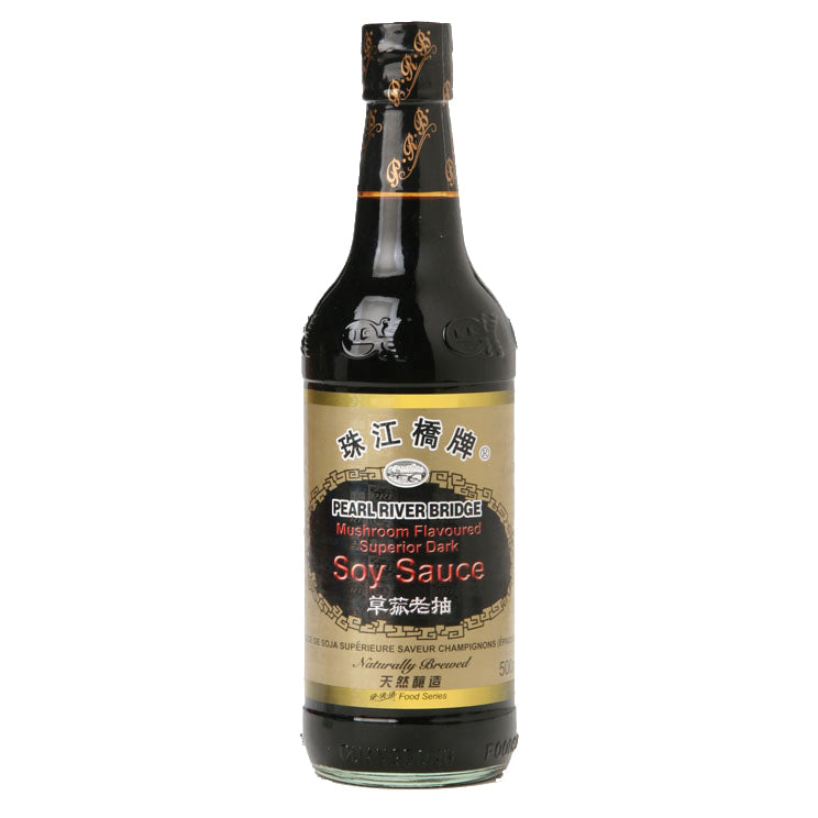Pearl River Bridge Dunkle Pilz-Sojasauce - Chinesische Sojasauce 500 ml – 3er-Pack (3×500 g)