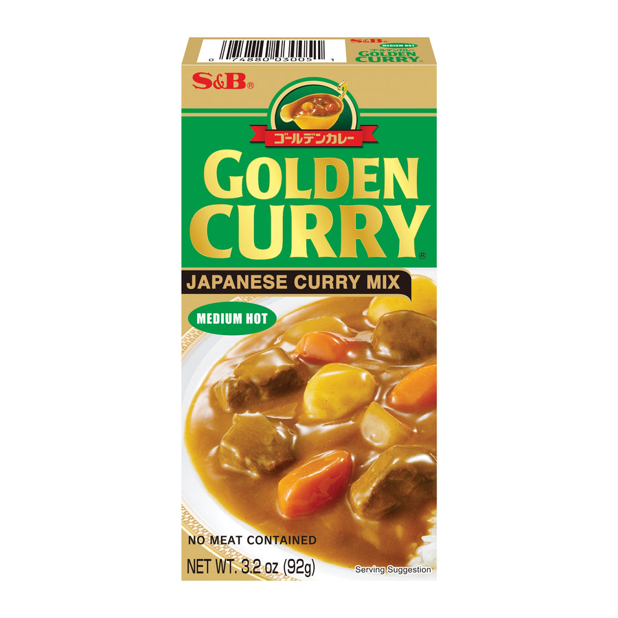 S&B Golden Curry Saucen Mix Medium Hot mittelscharf 92g – 4er-Pack (4×92 g)
