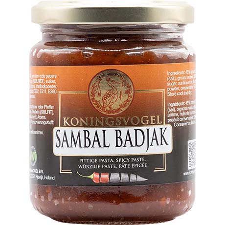KONINGSVOGEL Sambal Badjak 280g | Würzige Paste | Spicy Paste