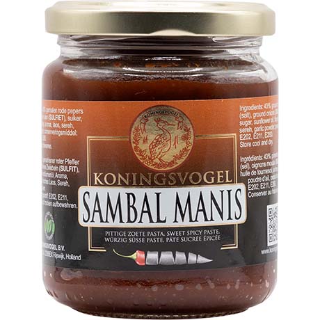 KONINGSVOGEL Sambal Manis 280g | würzige süße Paste | Sweet Spicy Paste