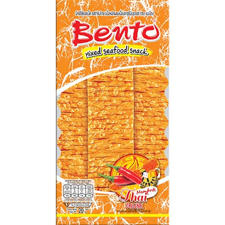 BENTO - Tintenfisch Snack Namprik 20 g – 12er-Pack (12×20 g)