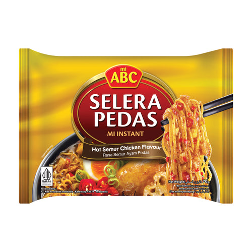 ABC PRESIDENT mi ABC Instantnudel Selera Pedas Hot Semur Chicken 350g 5er