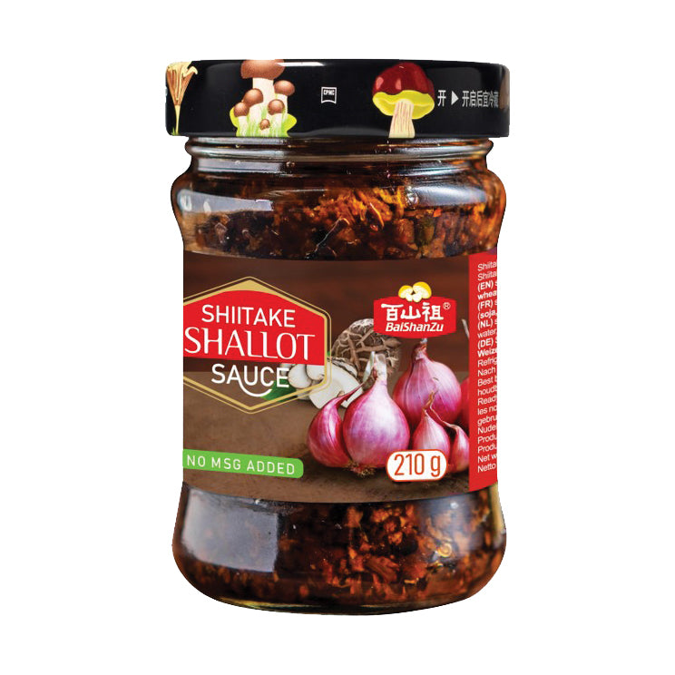 BAISHANZU Bai Shan Zu Schalotten Shiitake Sauce 210g – 3er-Pack (3×210 g)