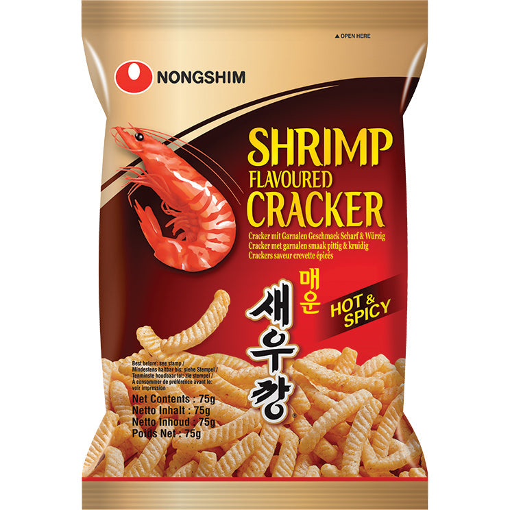 NONG SHIM NONGSHIM - Garnelen Kräcker Scharf 75 g – 5er-Pack (5×75 g)
