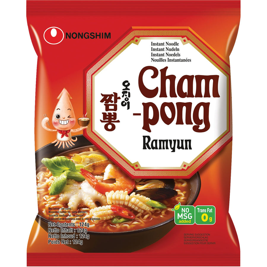 NONG SHIM Nongshim Champong Instantnudelsuppe 124 g – 5er-Pack (5×124 g)