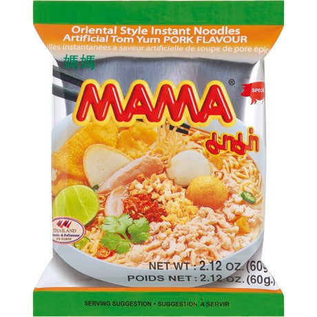 Mama Instantnudel Tom Yum Schwein Geschmack 60g – 12er-Pack (12×60 g)