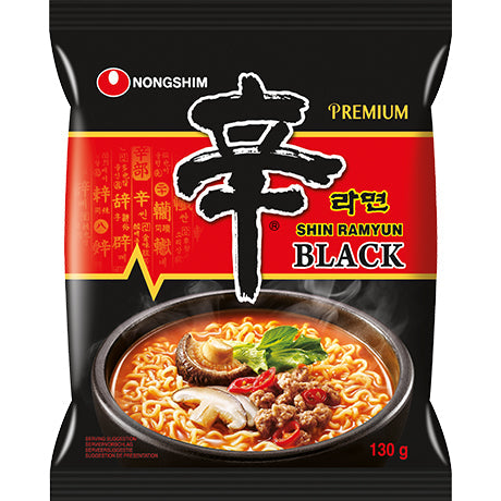 NONGSHIM Nong Shim - Instant Nudeln Shin Ramyun Schwarz 130 g – 4er-Pack (4×130 g)