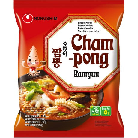 Nongshim Champong Ramen Nudeln scharf 124g – 5er-Pack (5×124 g)