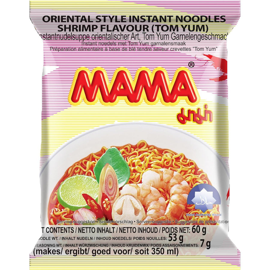 Instantnudelsuppe Orientalischer Art, Tom Yum Garnelen Geschmack, Zilver, 60 G (30Er Pack)
