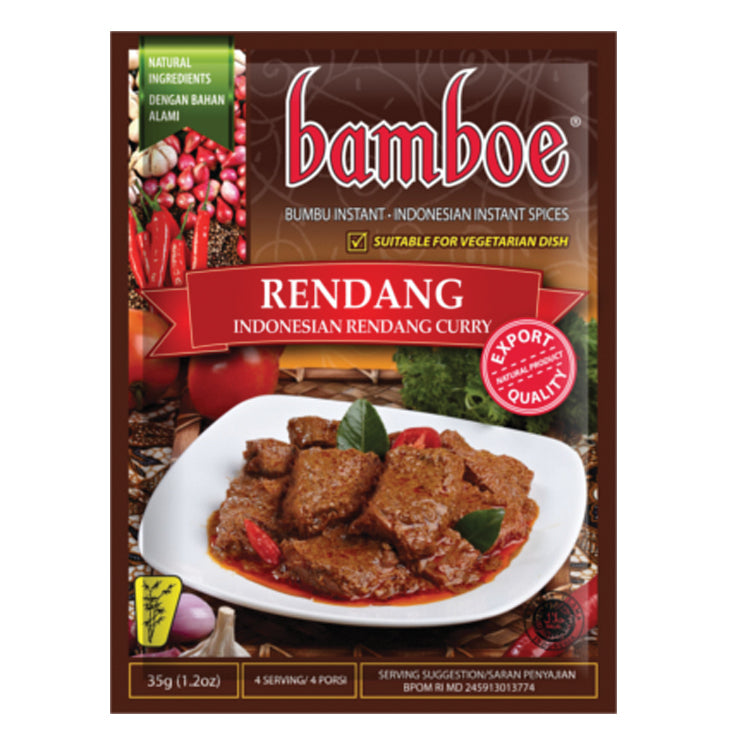 Bamboe Bumbu Instan Rendang Würze, 35 Gramm (3 Stück) – 8er-Pack (8×Stück)