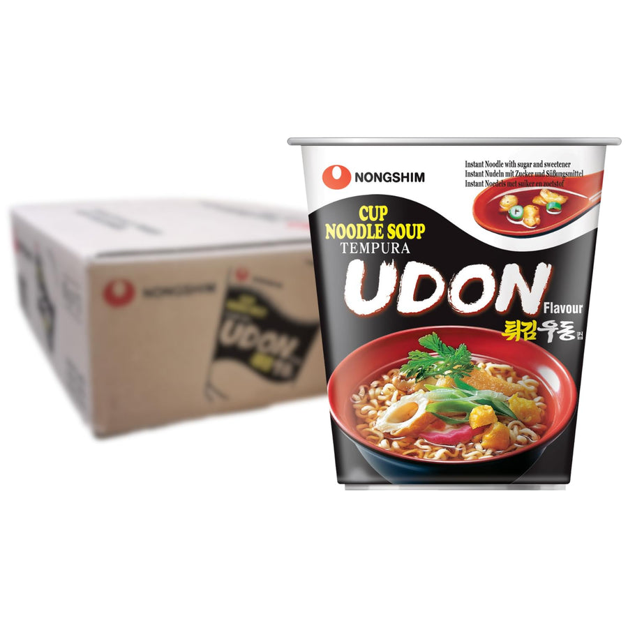 Nong Shim Instantnudeln Udon – Koreanische Ramen Cup Suppe - Schnelle Zubereitung – 12Er Vorteilspack À 62G