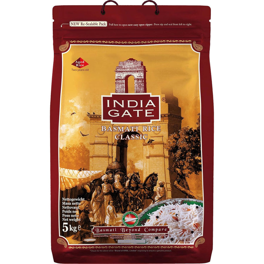 INDIA GATE - Basmati Reis Classic - (1 X 5 KG)