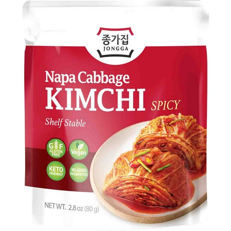 Jongga Napa Cabbage Kimchi Spicy 80g – 8er-Pack (8×80 g)