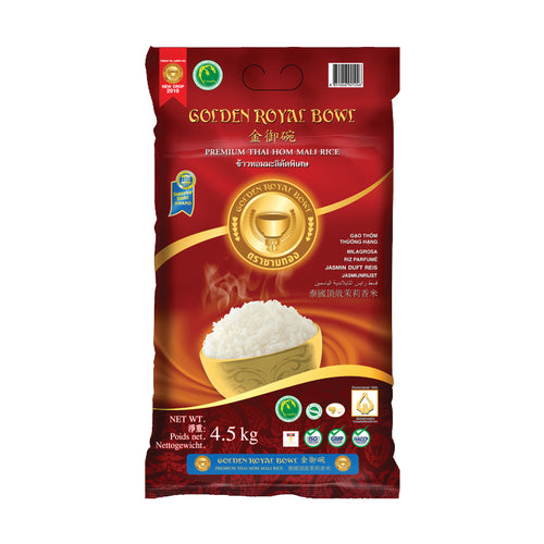 GOLDEN BOWL Golden Royal Bowl Jasmin Duft Reis, Premium Thai Hom Mali Rice, 4,5kg