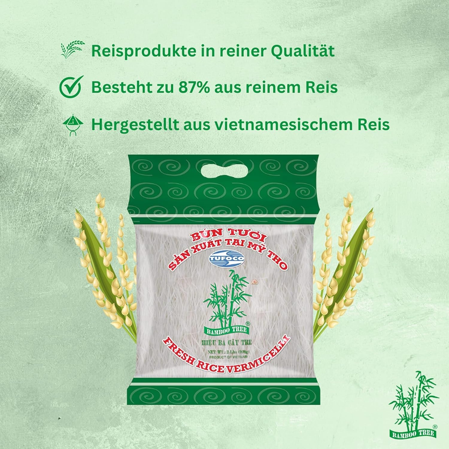 BAMBOO TREE - Frische Reis Vermicelli - 18 X 908 GR - Multipack