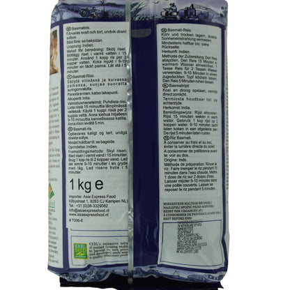 INDIA GATE - Basmati Reis Premium - 8 X 1 KG - Multipack