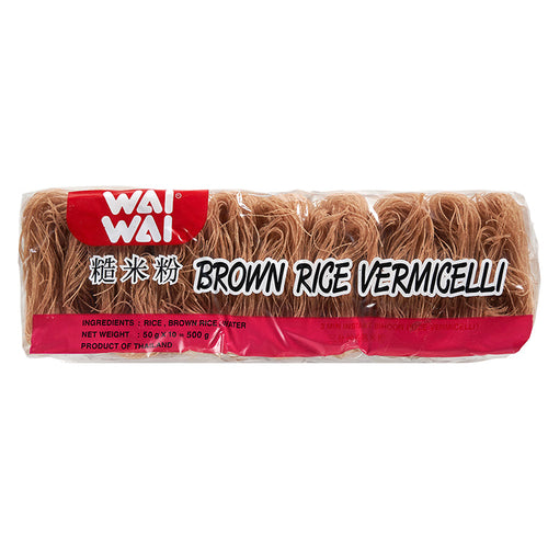 Wai Wai Brown Rice Vermicelli 500 g – 4er-Pack (4×500 g)