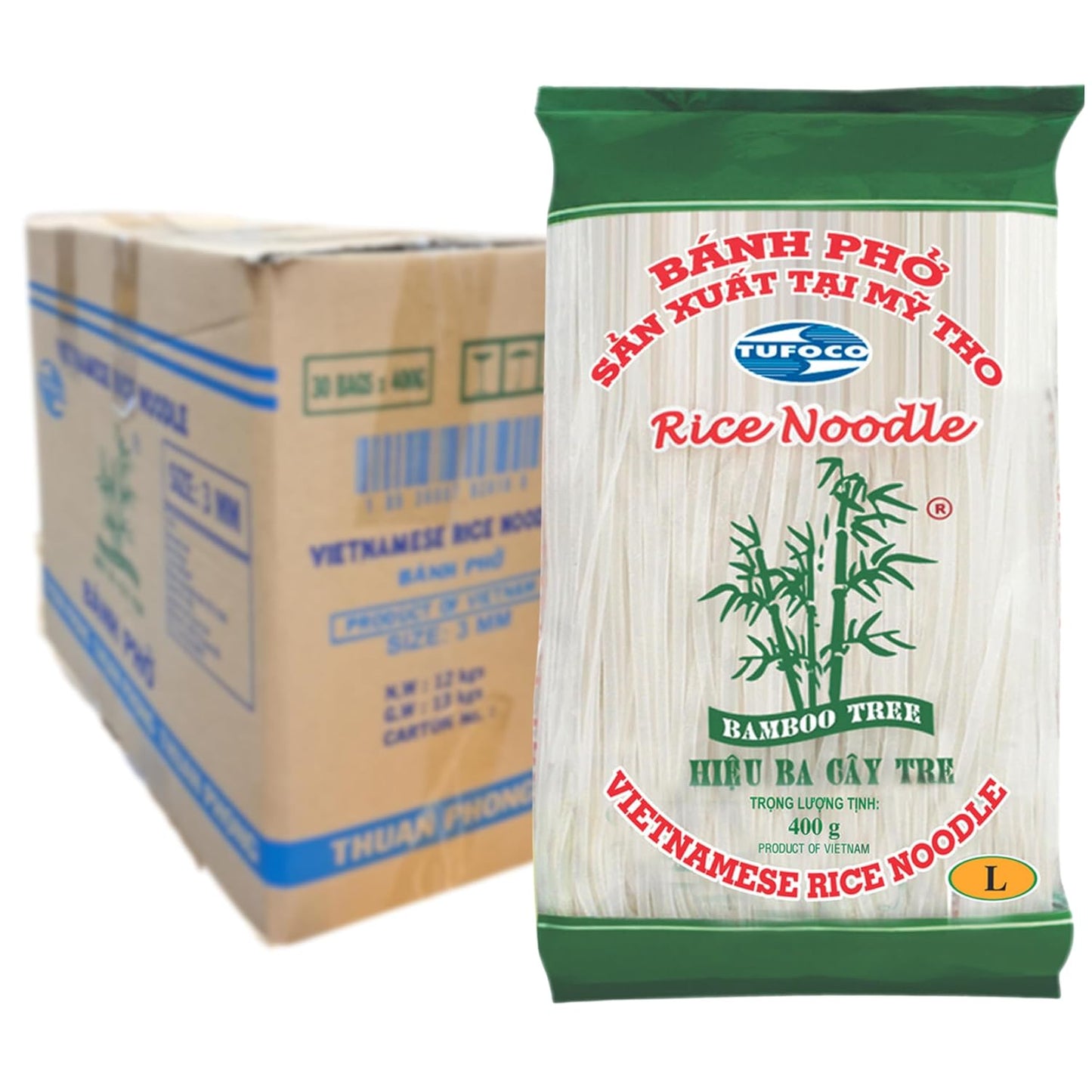 BAMBOO TREE - Reisnudeln 5Mm. - 30 X 400 GR - Multipack