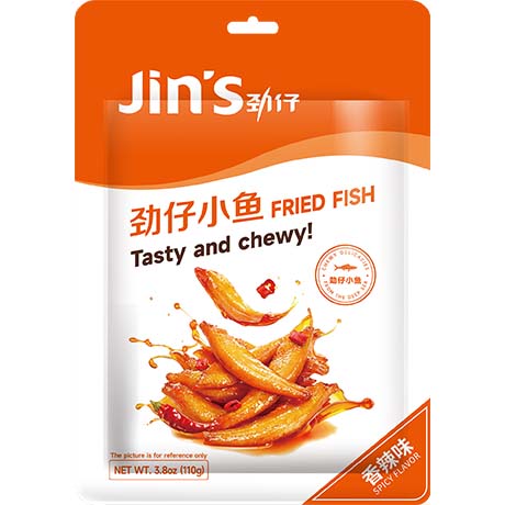JINZAI - Anchovis Snack Frittiert Würzig 110 g – 4er-Pack (4×110 g)