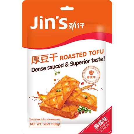 JINZAI - Tofu-Snack Gebraten Scharf 108 g – 4er-Pack (4×108 g)