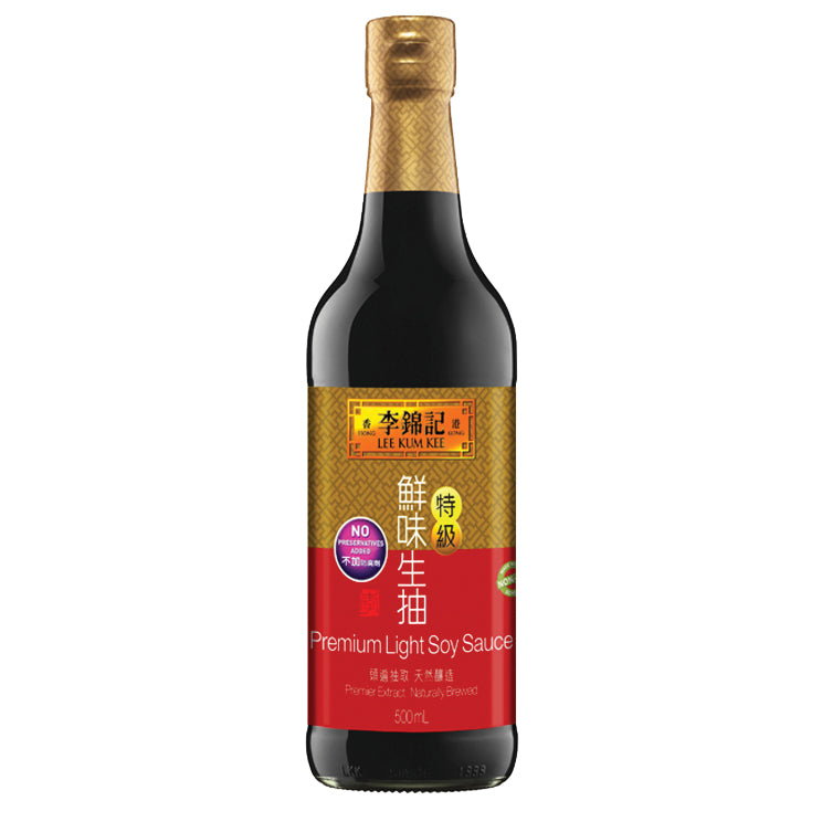Lee Kum Kee Helle Sojasauce Premium – Würzsauce auf Sojabasis 500 ml – 3er-Pack (3×500 g)