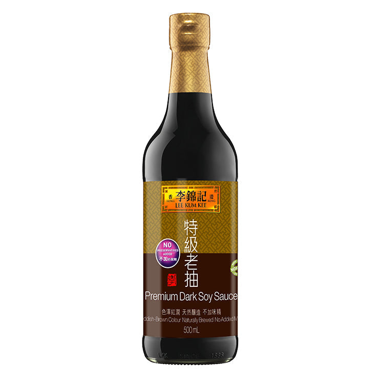 Lee Kum Kee Dunkle Sojasauce Premium – Würzsauce auf Sojabasis 500 ml – 3er-Pack (3×500 g)