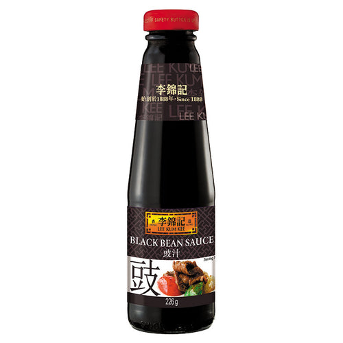 LEE KUM KEE Schwarze-Bohnen Sauce / Black Bean Sauce + ein kleiner Glücksanhänger gratis 226 g – 3er-Pack (3×226 g)