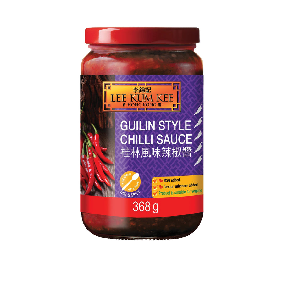 LEE KUM KEE LKK Chilisauce im Guilin-Stil, 368 g, authentische würzige chinesische Chilipaste, perfekt für Rührbraten, Dippen und Marinaden – 3er-Pack (3×368 g)