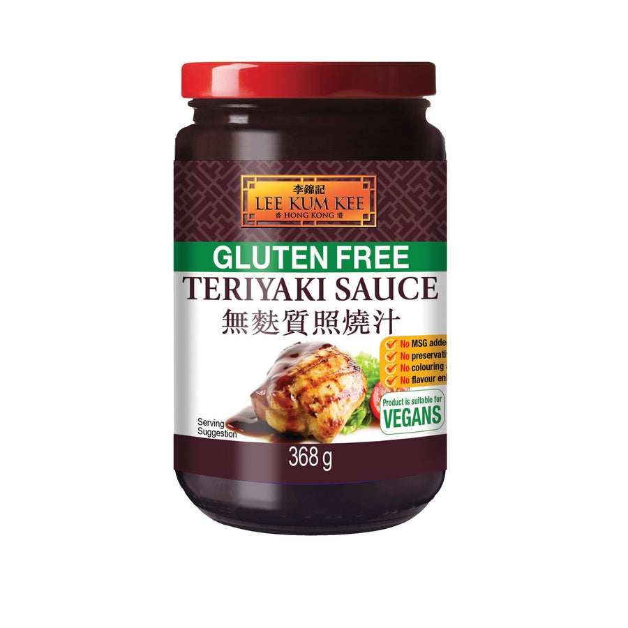 Lee Kum Kee glutenfreie Teriyaki Sauce – Würzsauce mit orientalischen Aromen 368 g – 3er-Pack (3×368 g)