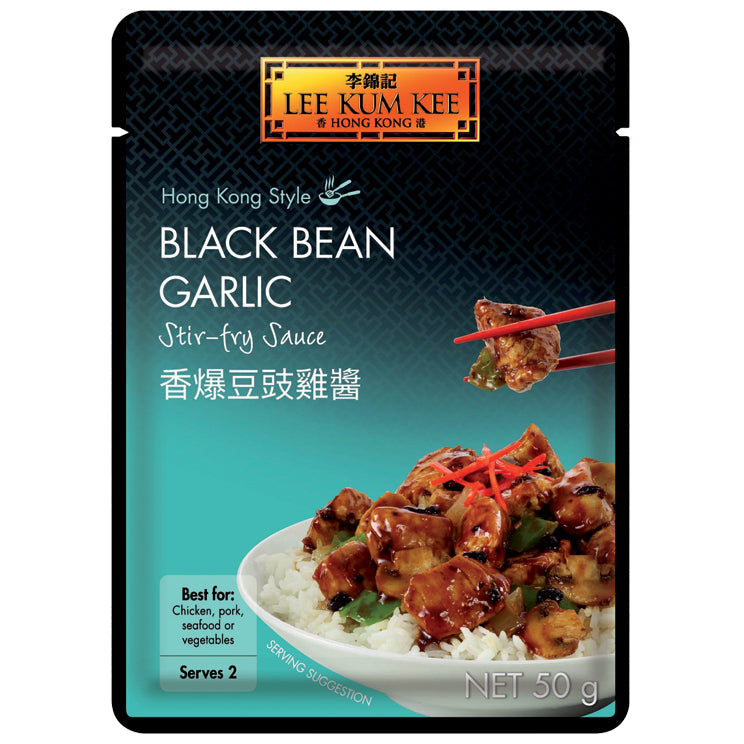 LEE KUM KEE Schwarze Bohnen Knoblauch Sauce, 50 g – 12er-Pack (12×50 g)