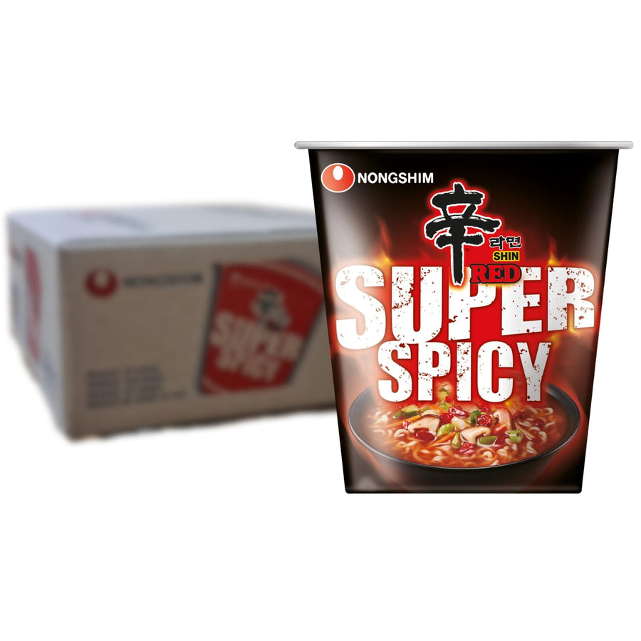NONGSHIM - Instant Cup Nudeln Shin Red Super Spicy - Multipack (12 X 68 GR)