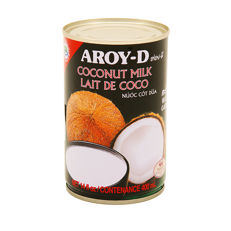 Aroy-D Kokosnussmilch, Fettgehalt: ca. 17% 400 ml – 4er-Pack (4×400 g)