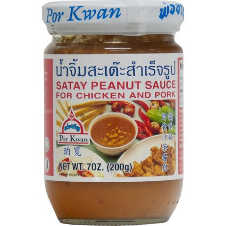 Por Kwan Satay Erdnuss Sauce 200g – 3er-Pack (3×200 g)