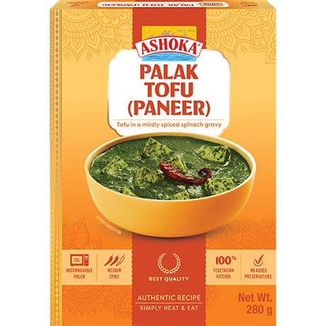 ASHOKA - Instant Palak Paneer Tofu 280 g – 4er-Pack (4×280 g)