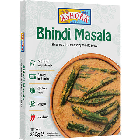 ASHOKA - Instant Masala Bhindi 280 g – 4er-Pack (4×280 g)