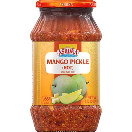 ASHOKA - Eingelegte Mango Heiss 500 g (Art. 4596) – 3er-Pack (3×500 g)