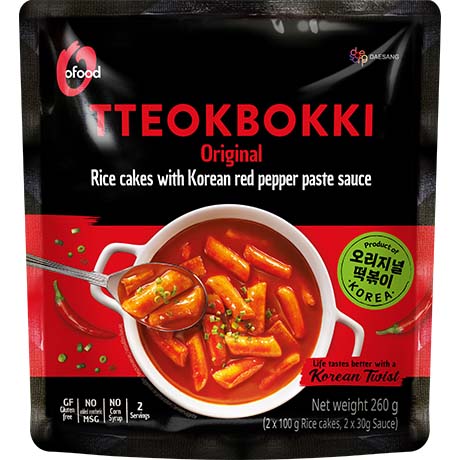 O'FOOD O´Food Tteokbokki Original Ricecake mit Gochujang Soße 260g