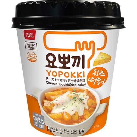 Yopokki Reiskuchen Cup Cheese Topokki 120g – 3er-Pack (3×120 g)