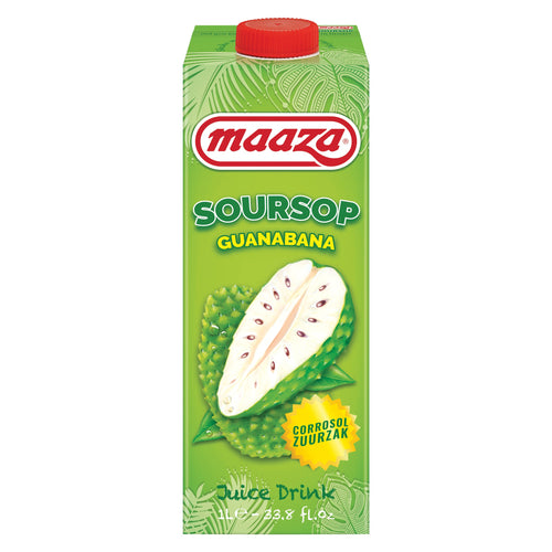Maaza Soursop Guanabana Fruit Drink, Fruchtsaft zum Genießen 1 l – 3er-Pack (3×1 kg)