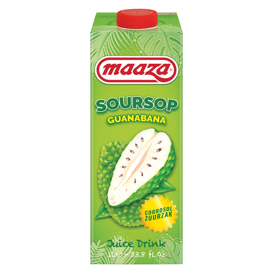 Maaza Soursop Guanabana Fruit Drink, Fruchtsaft zum Genießen 1 l – 3er-Pack (3×1 kg)
