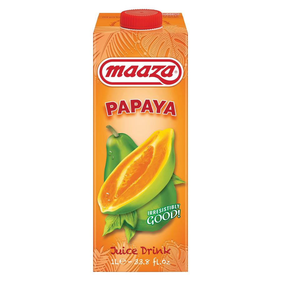 Maaza Papaya Fruit Drink, Papaya Fruchtsaft zum Genießen 1 l – 4er-Pack (4×1 kg)